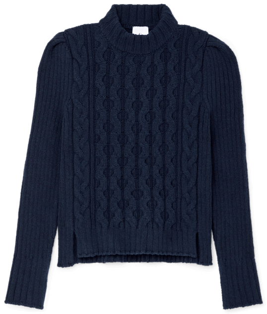 G. Label ryanne puff-sleeve cable sweater goop, $595