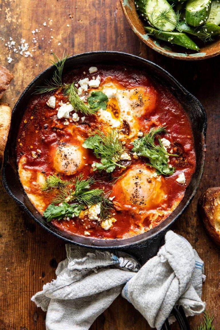 eggs in purgatory with chile from half baked harvest_quick healthy egg recipes