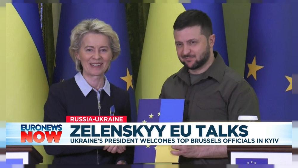 Von der Leyen überreicht Ukraine Fragebogen für EU-Beitrittsgespräche