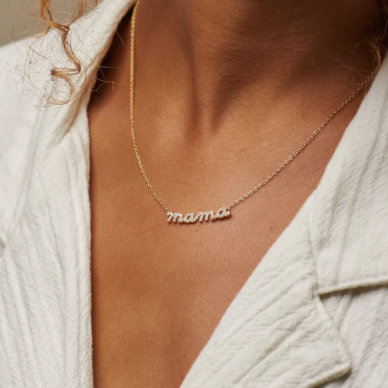 Mama Pave Gift Necklace