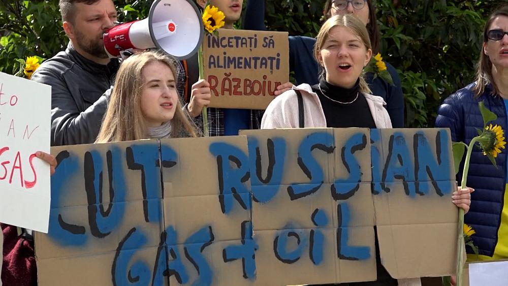 Demonstration vor dem EU-Gipfel zur Unterstützung der Ukraine