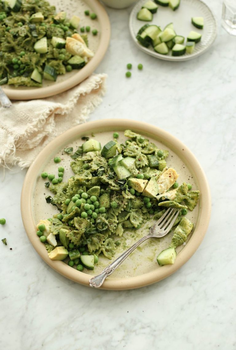 Green Goddess Pasta Salad_tragbare Picknick-Rezepte