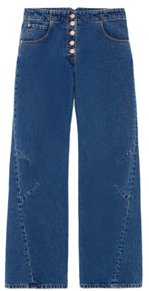 G. Label Lev Jeans mit lockerem Bein und Knopfleiste