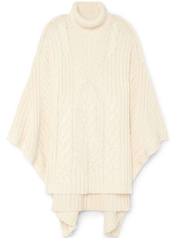 G. Label Bloomer Cable-Knit Poncho