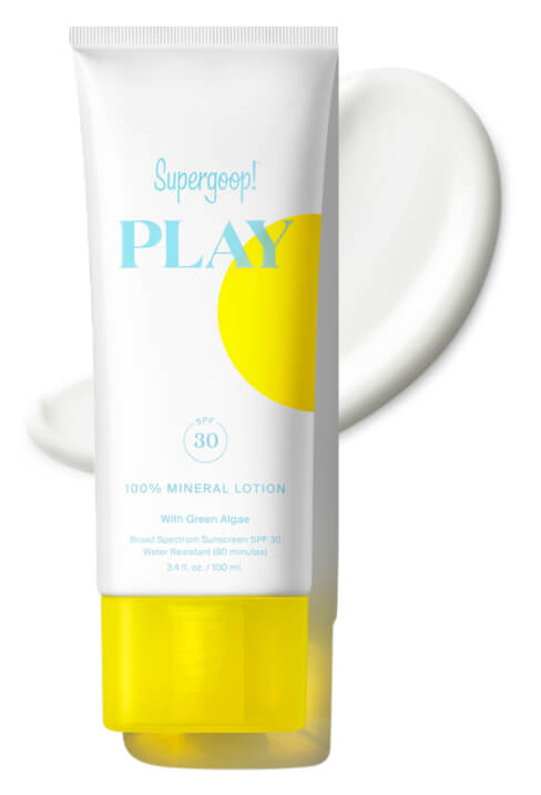 Supergoop Play 100% Mineral Lotion SPF 30 with Green Algae goop, $36