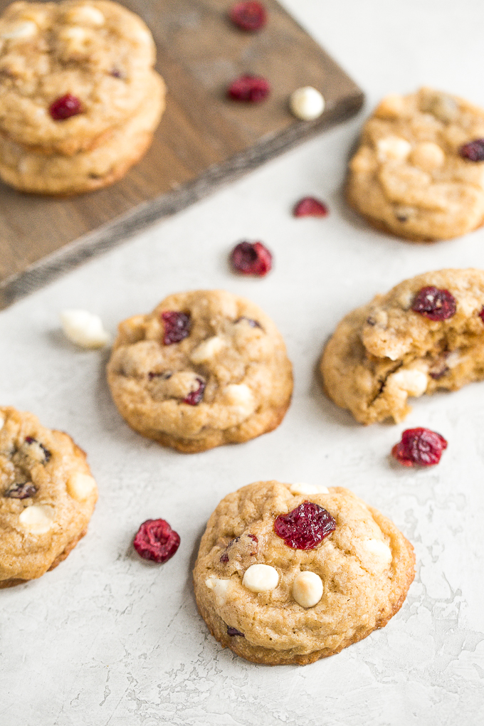 Soft and Chewy White Chocolate Cranberry Walnut Cookies best christmas cookie recipes