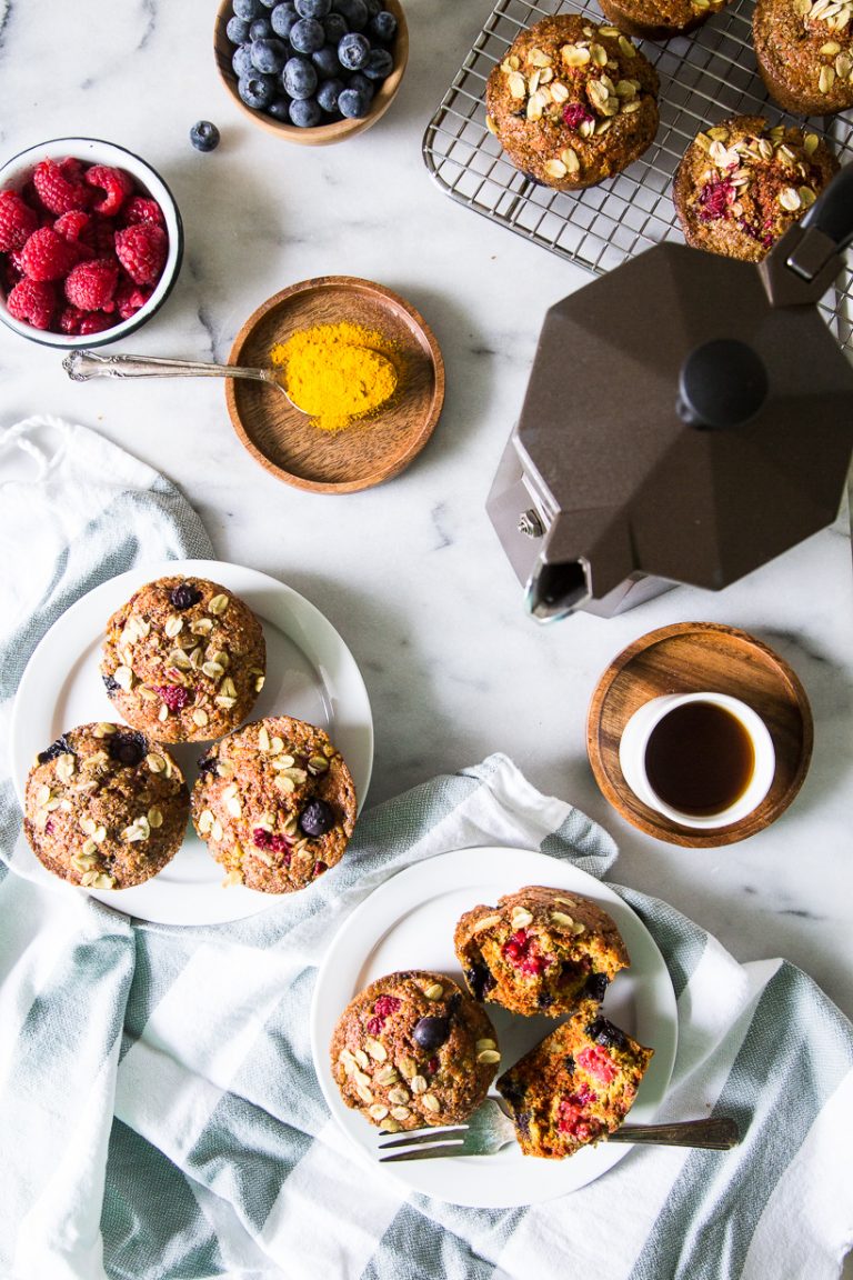 Anti-Inflammatory Turmeric + Berry Muffins