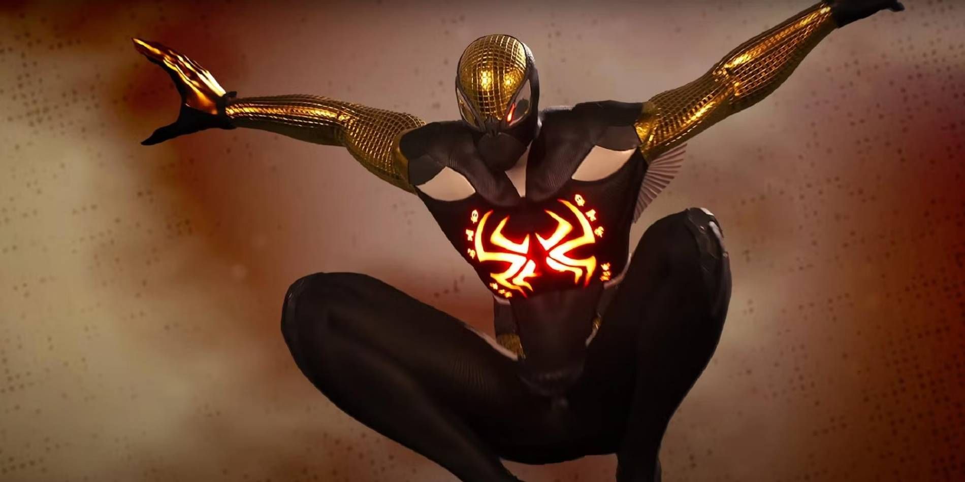 Marvel's Midnight Suns Spider-Man in Magik Outfit Gold and Black Suit