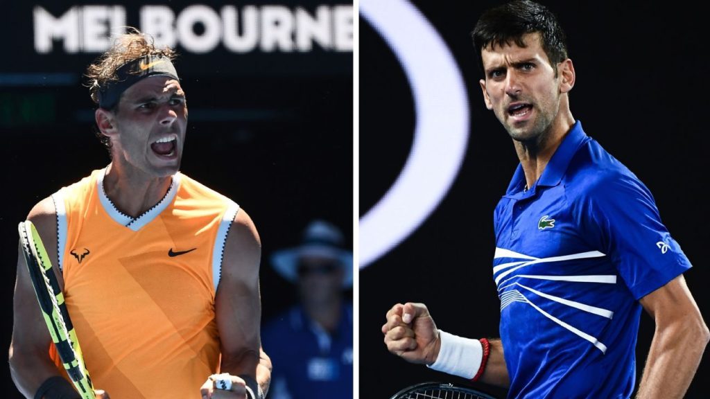 Novak Djokovic, Rafael Nadal auf gegenüberliegenden Seiten der Aussie Open-Auslosung