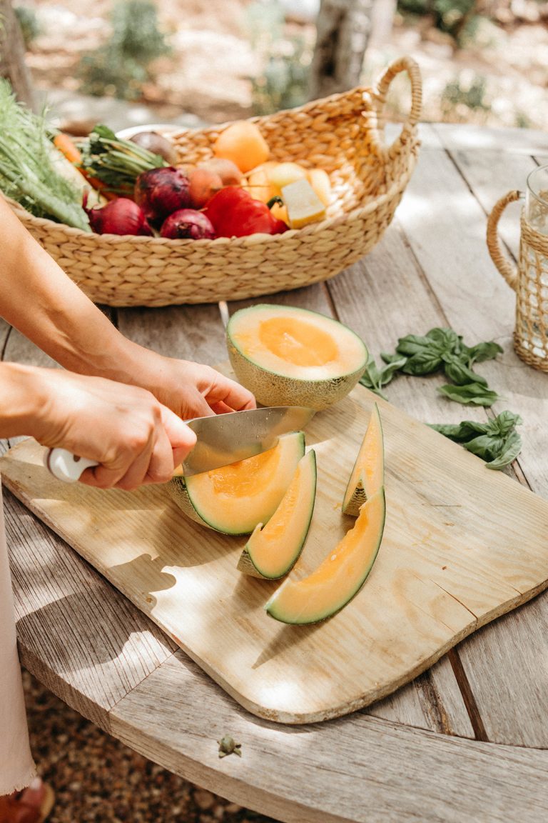 frische Produkte geschnittene Cantaloupe-Melone
