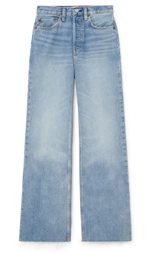 RE/DONE 70er-Jahre-Jeans mit extrem hohem Bund und weitem Bein